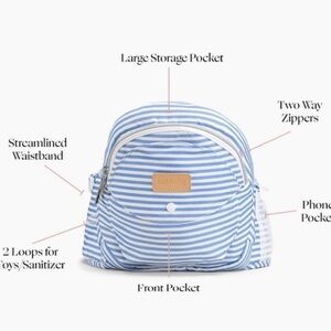 Nashway Blue and White Striped Kids Bag
